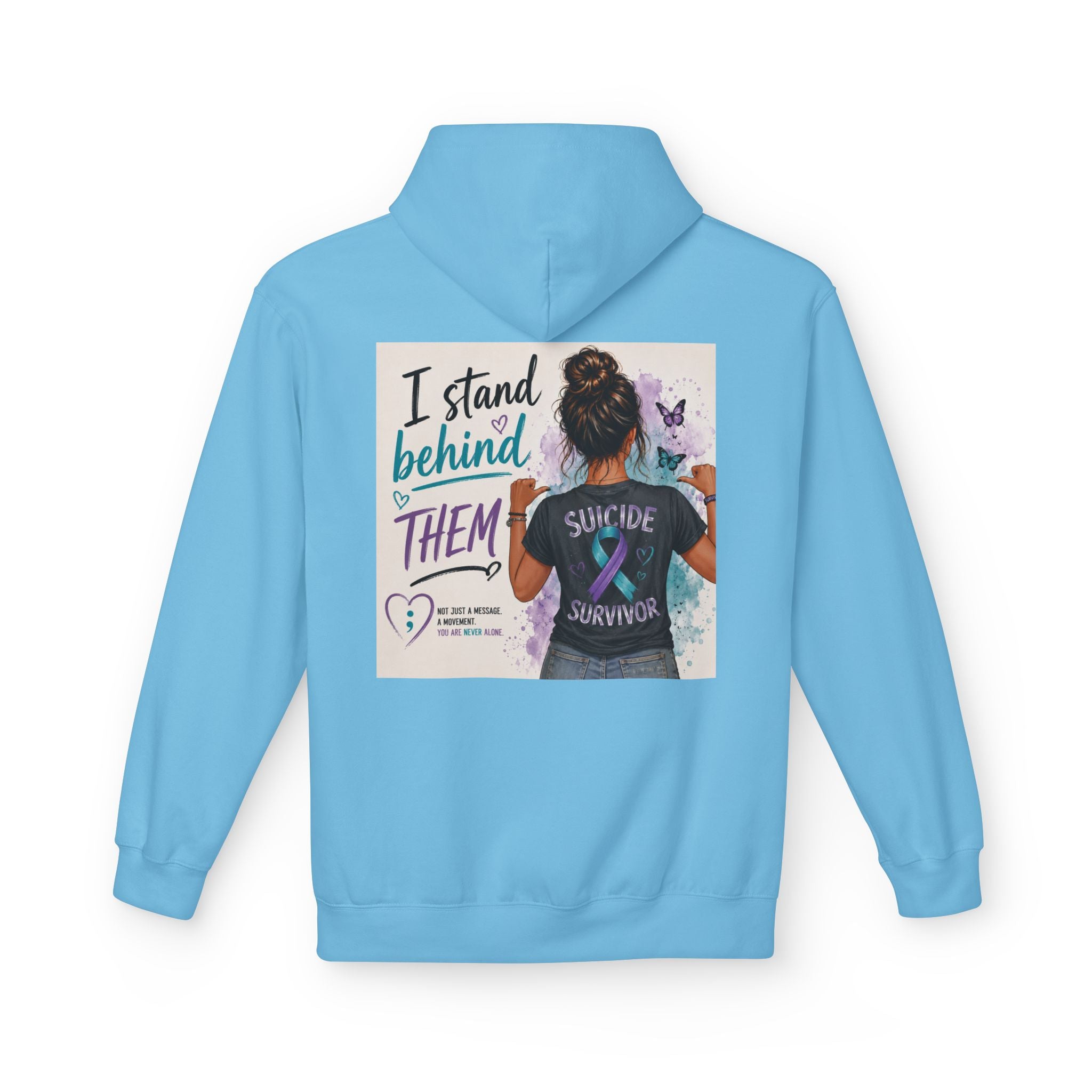 Survivor Awareness Hoodie — “I Stand Behind Them” Suicide Survivor Support Sweatshirt