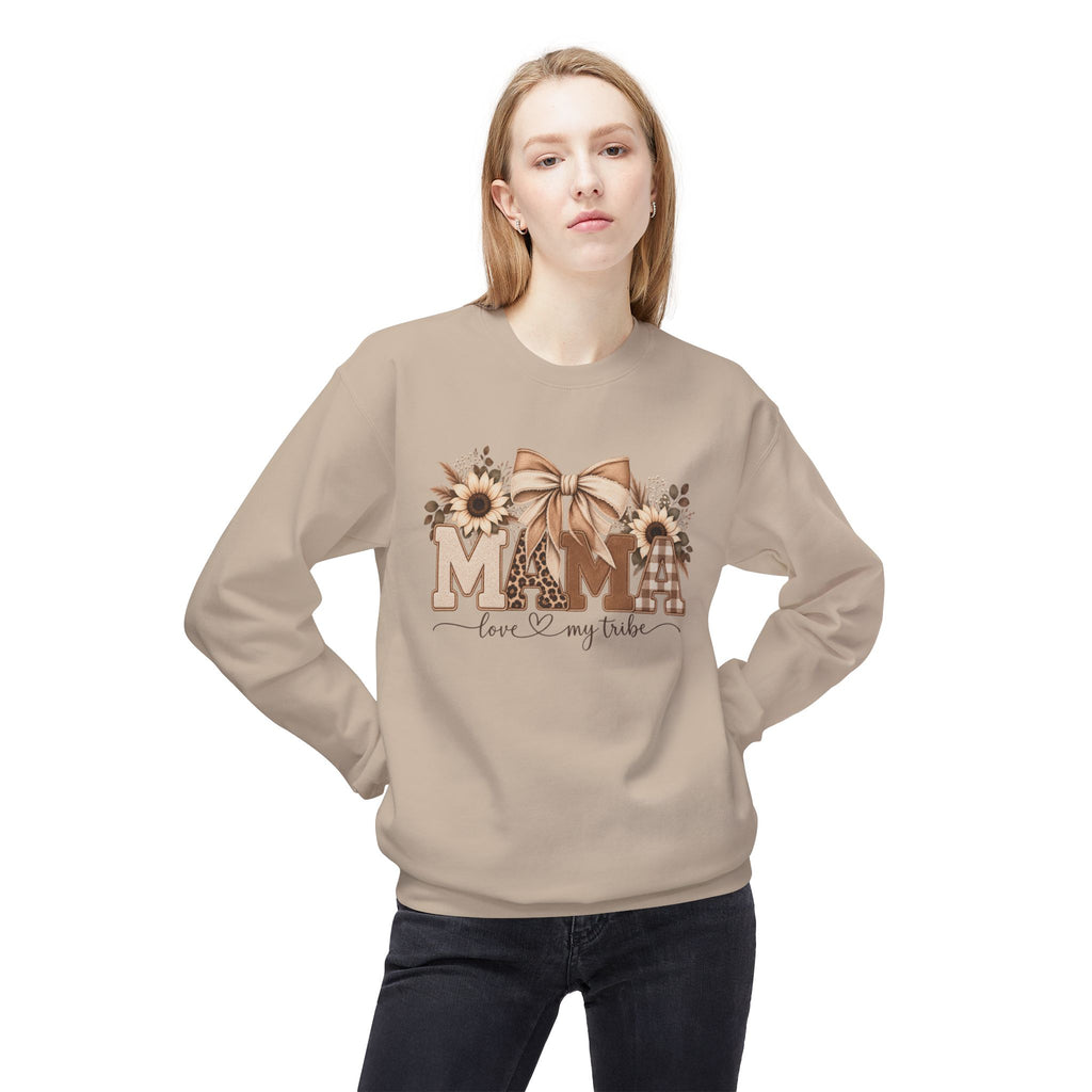 Mama Floral Sweatshirt – "Love My Tribe" Cozy Crewneck for Moms