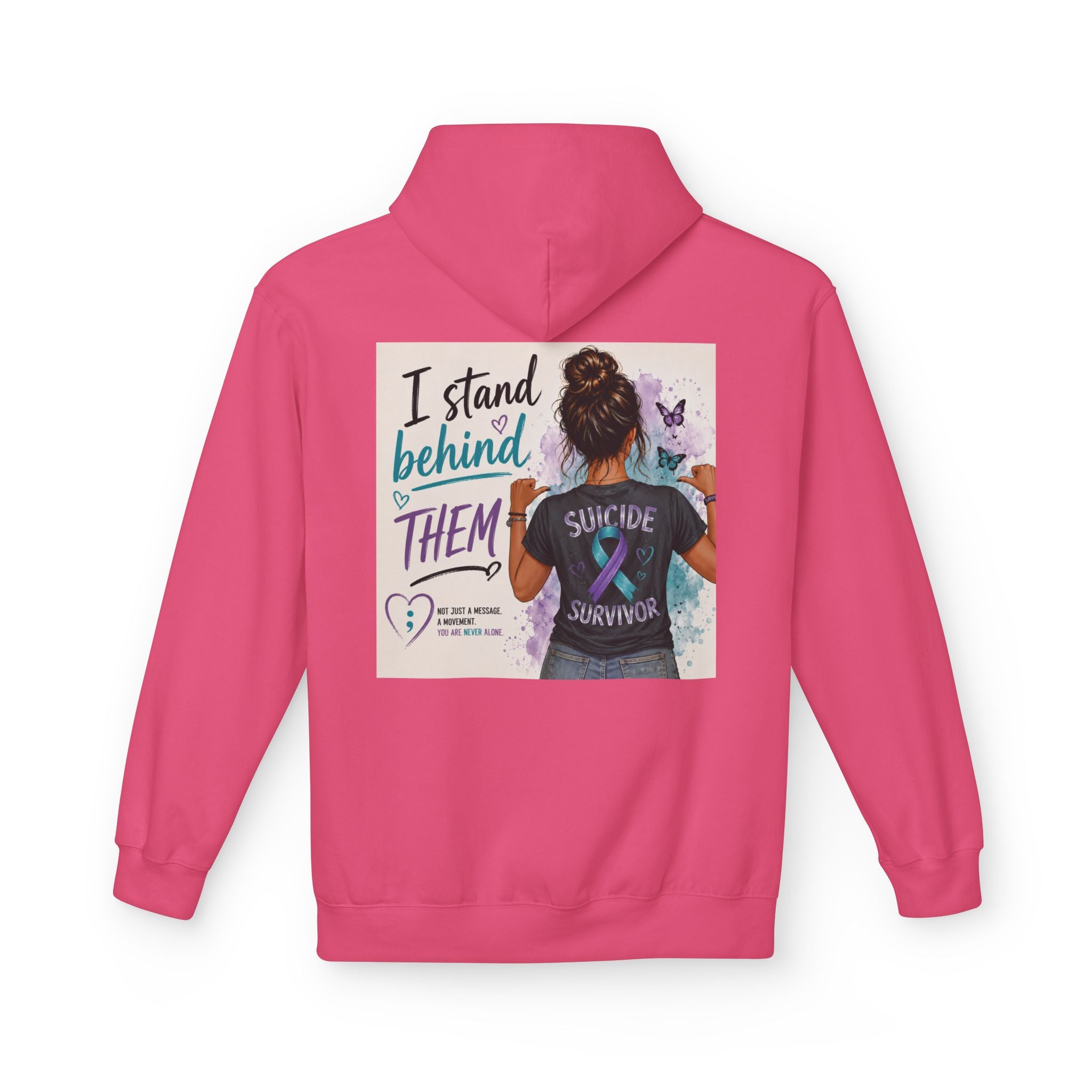 Survivor Awareness Hoodie — “I Stand Behind Them” Suicide Survivor Support Sweatshirt