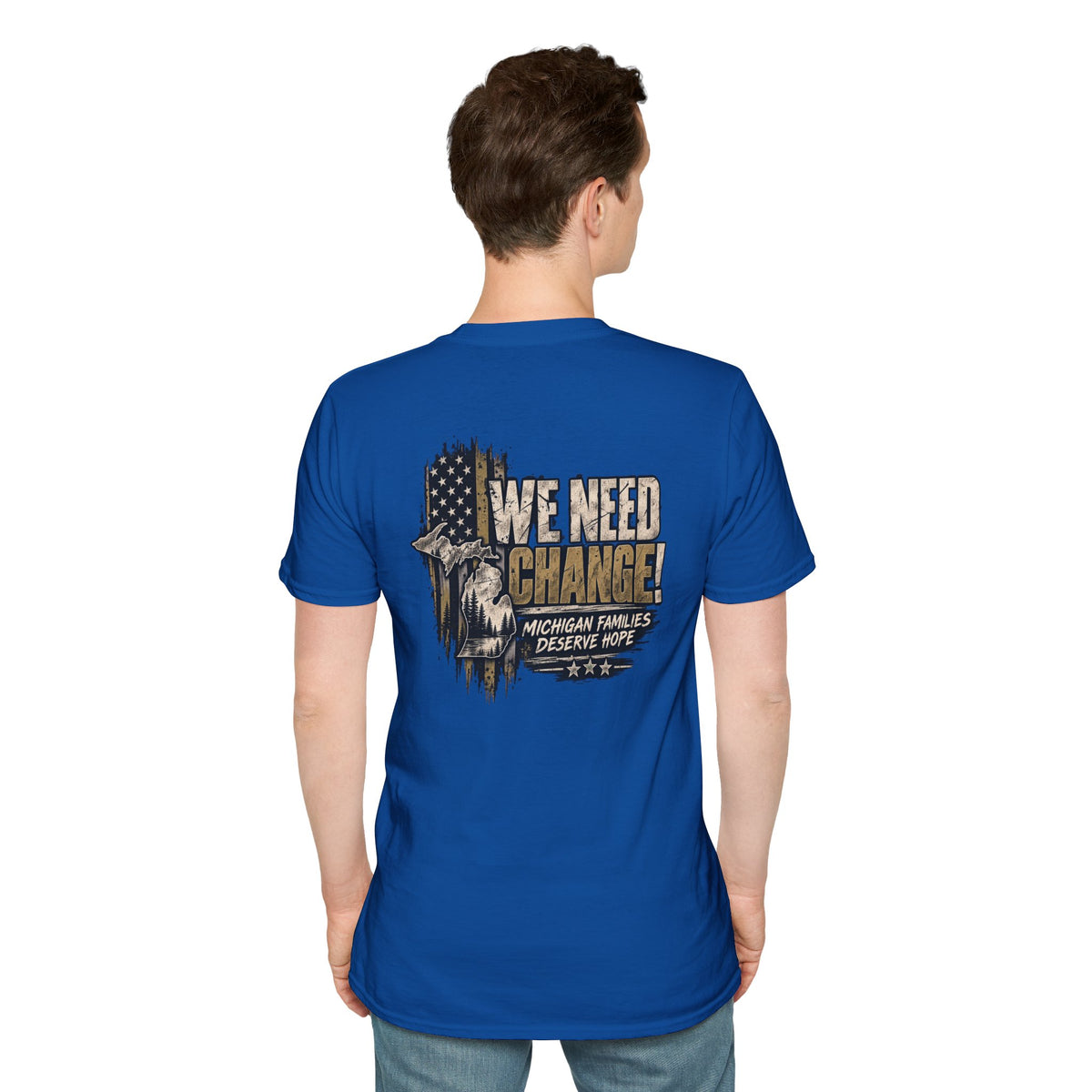 We Need Change! Michigan Eagle Patriotic T‑Shirt