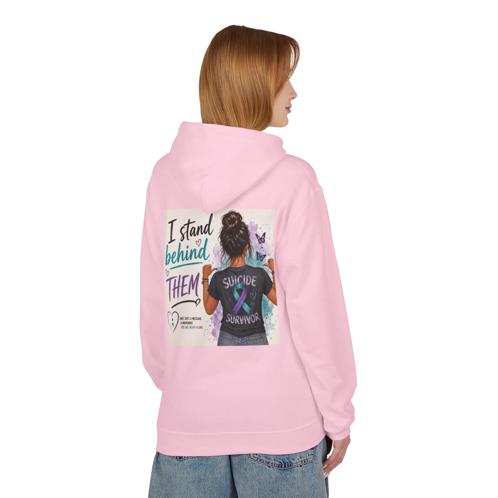 Survivor Awareness Hoodie — “I Stand Behind Them” Suicide Survivor Support Sweatshirt