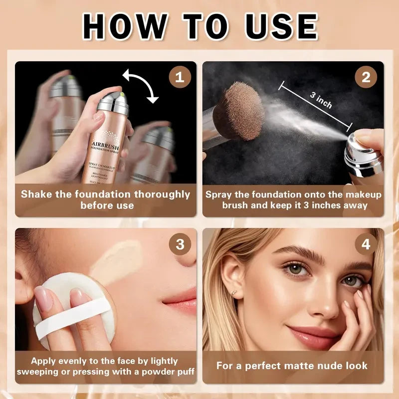 Airbrush Foundation Makeup Spray