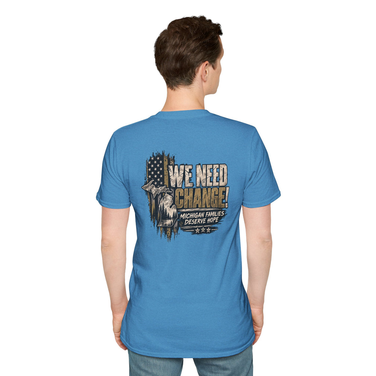 We Need Change! Michigan Eagle Patriotic T‑Shirt