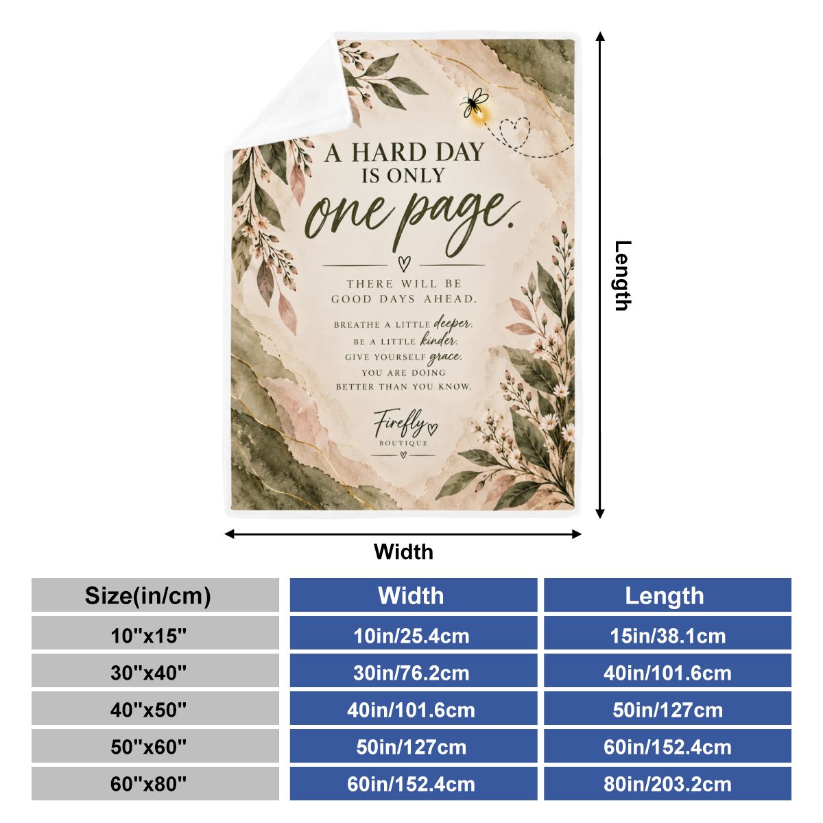 A Hard Day Is Only One Page – Encouragement Blanket