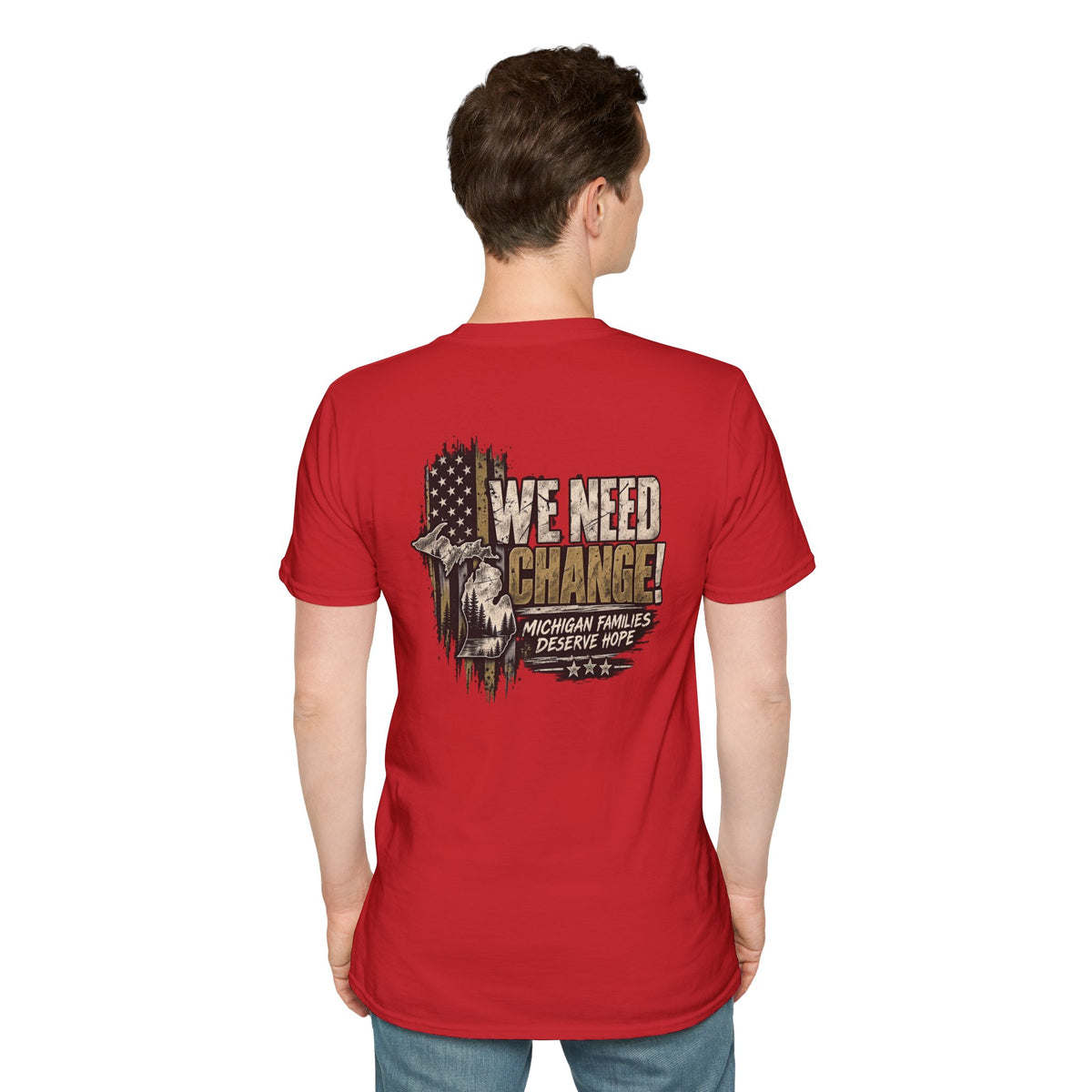 We Need Change! Michigan Eagle Patriotic T‑Shirt