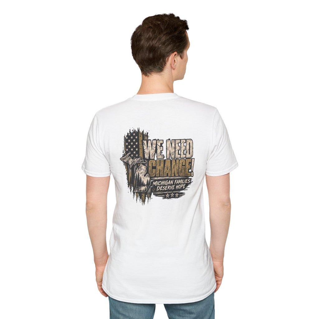 We Need Change! Michigan Eagle Patriotic T‑Shirt