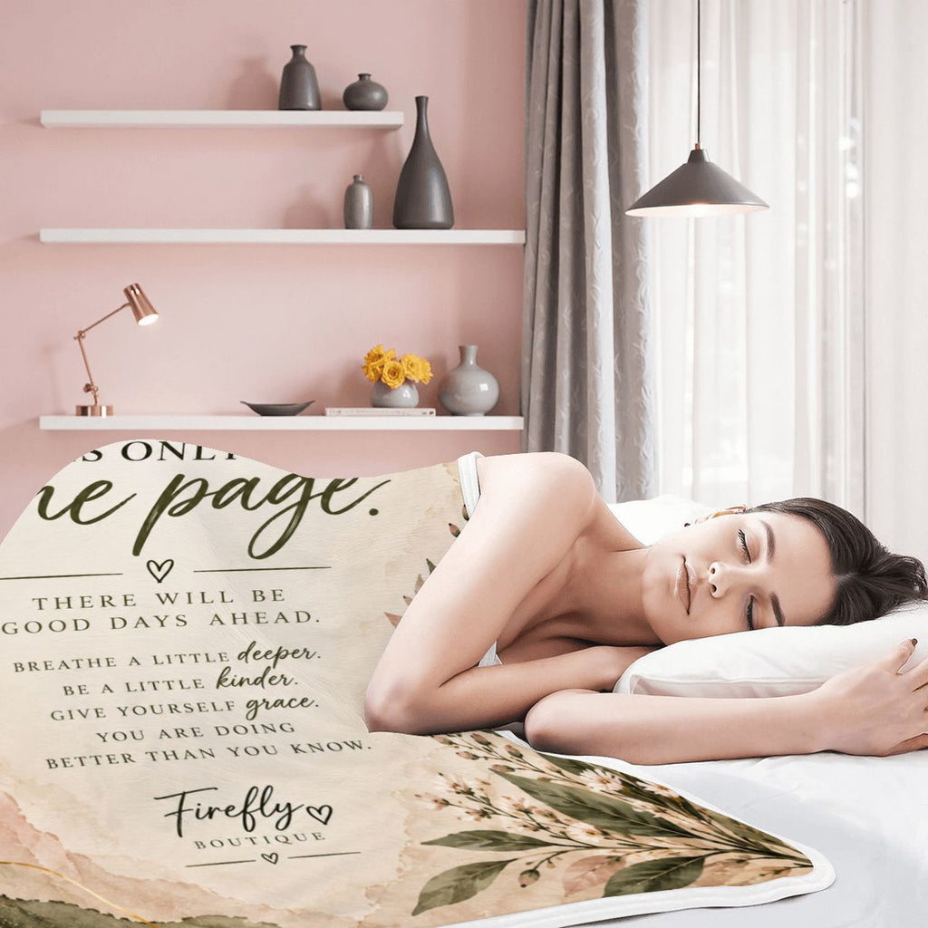 A Hard Day Is Only One Page – Encouragement Blanket