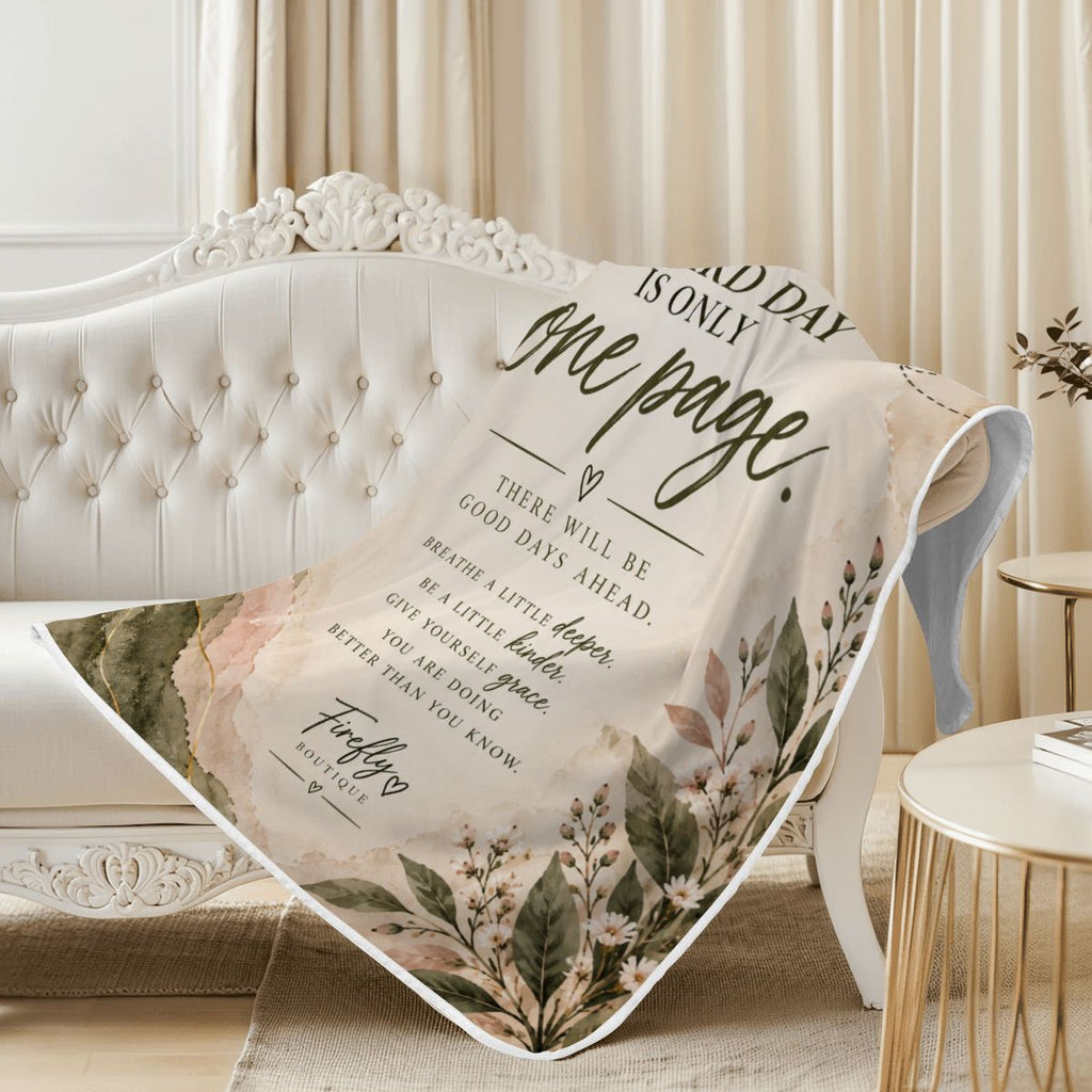 A Hard Day Is Only One Page – Encouragement Blanket